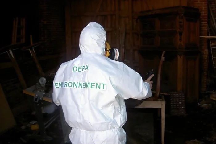 technicien DEPA en intervention de désinfection