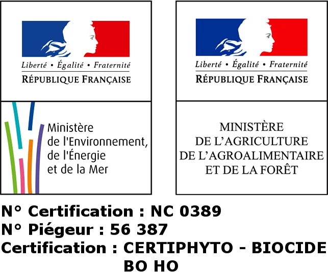 Agréments Ministeriels et Certification Certiphyto macarons ministériel et numéro d'agréments et de certificats